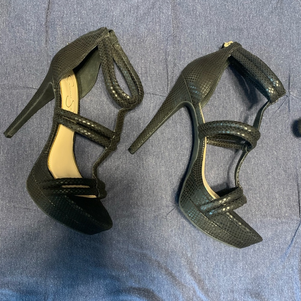 Jessica Simpson snakeskin heels